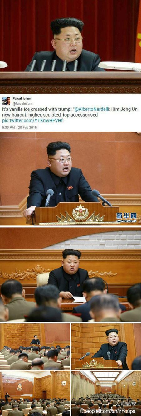 【组图:<em>金正恩</em>换<em>发型</em>眉毛再次修短】朝鲜领导