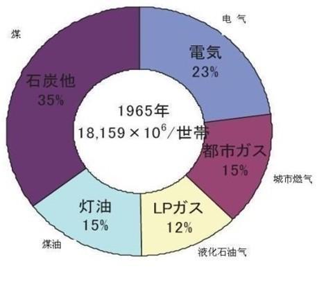 图2  2005年日本家庭能源结构